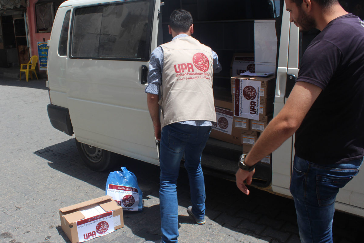 UPA Gaza Staff delivers pharmaceuticals and consumables.