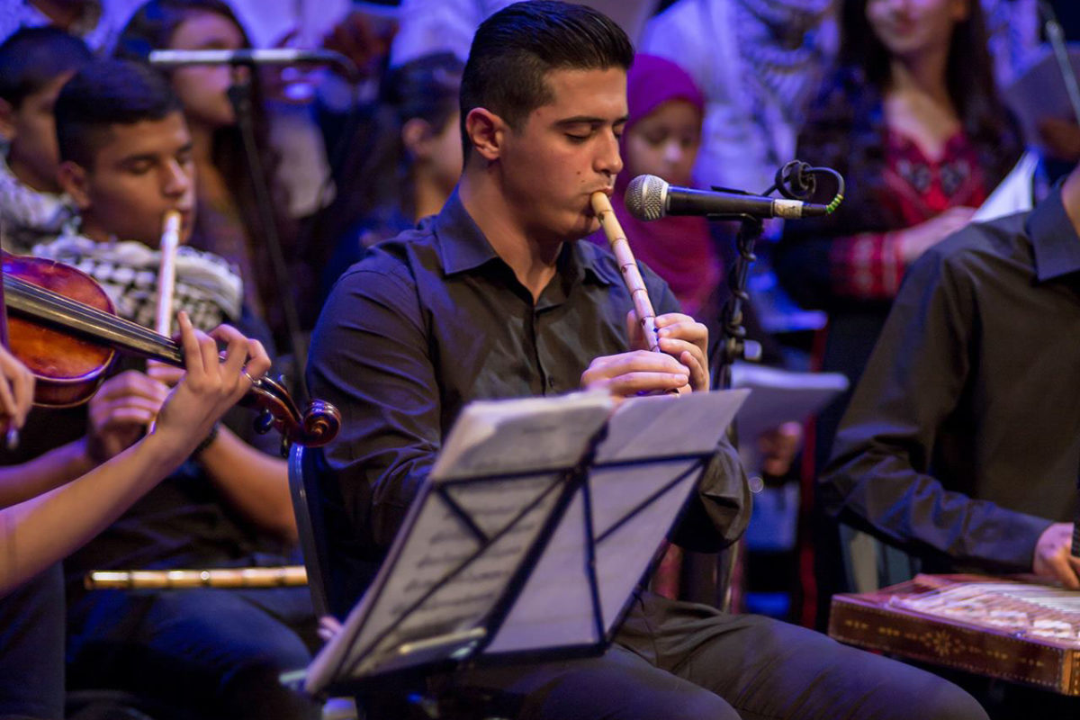 Musicians perform for refugee camps in Lebanon.