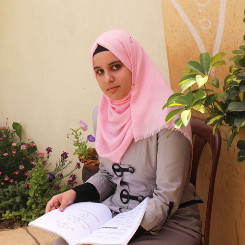 Laila studys in Gaza.