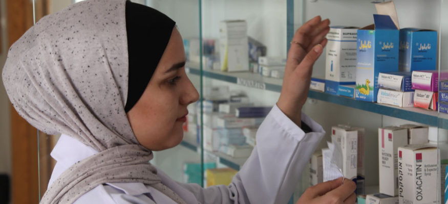 Iman, a pharmacy student in Gaza.