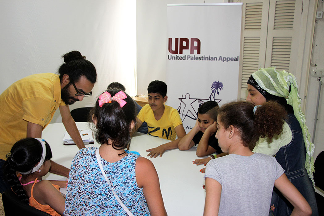 Students learning how to draw in Lebanon.