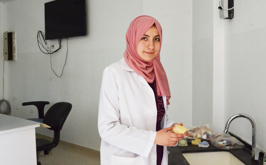 Hanaa studies dentistry in Gaza.