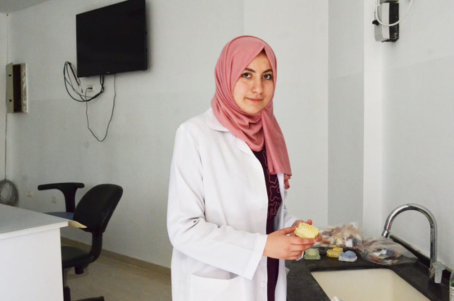 Hanaa studies dentistry in Gaza.