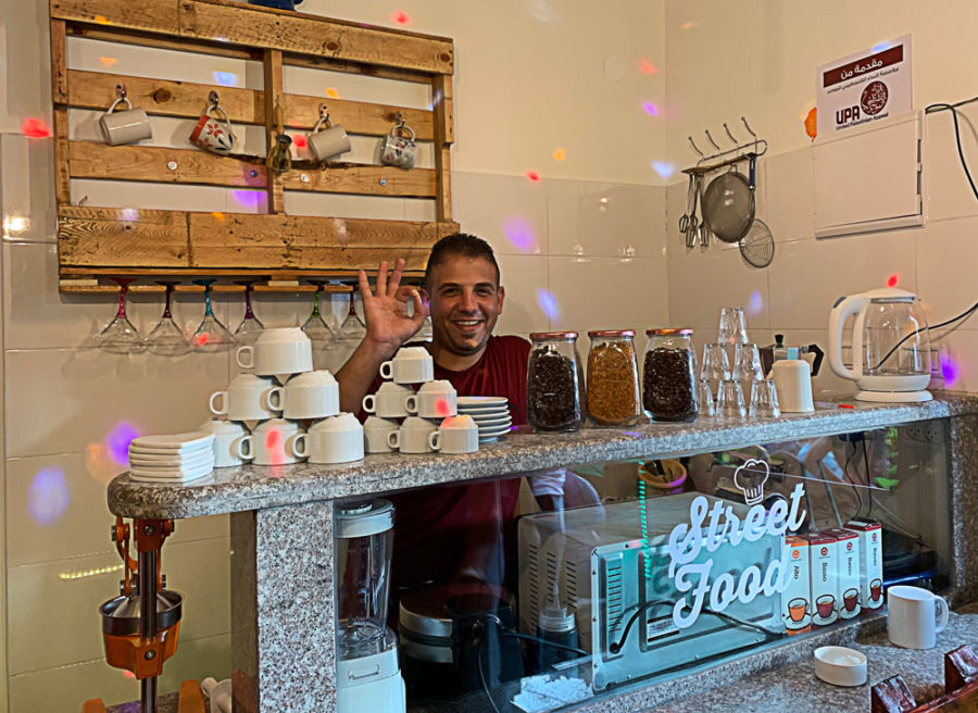 Malek's food stand in Gaza